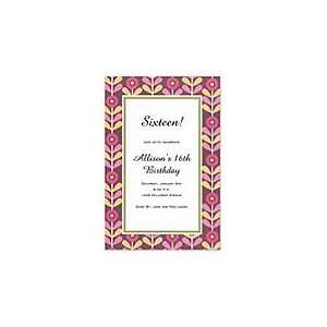  Retro Garden Invitation Adult Birthday Invitations Health 