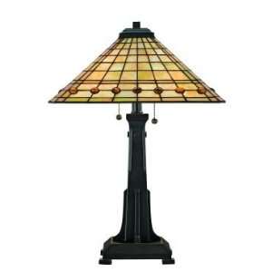  Quoizel Lighting Marston Tiffany Table Lamp with Bronze 