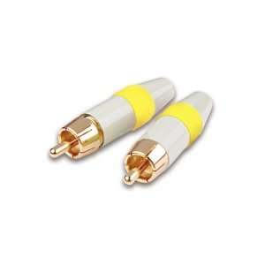    Vanco 280069YLX Gold Plated Premium RCA Plugs (Yellow) Electronics