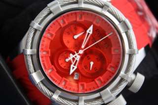 Mens Invicta 1371 Reserve Bolt Red Swiss Chronograph Watch New  
