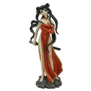  8 Tall Resin Japanese Girl with Sword