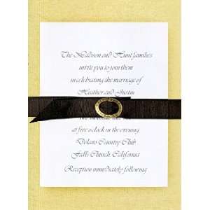  Wedding Invitations Kit Wheat with Brown Belt and Buckle 