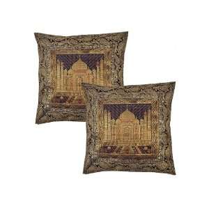  Taj Mahal Design Indian Cushion Cover Vintage Decor 