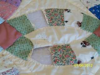 Vintage Hand made Double Wedding ring Cutter quilt Crafts  