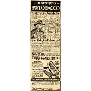   Spun Tobacco Growers Mayfield KY   Original Print Ad