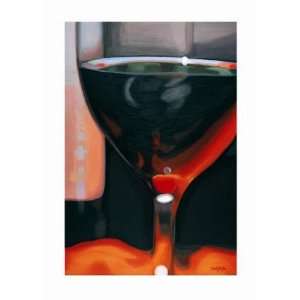  Merlot By The Fire    Print