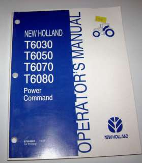 New Holland T6030 T6050 T6070 T6080 Tractor Ops Manual  