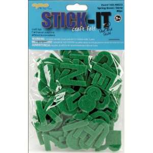  Stick It Felt 1 Numbers & Letters Spring Green   691529 