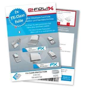  2 x atFoliX FX Clear Invisible screen protector for JVC KW 