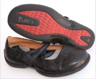 BORN Girls 4 36 BLACK Mary Jane Slip On Loafer Shoes  