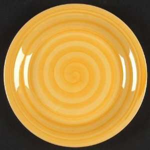  Tabletops Unlimited Spirale Yellow Salad Plate, Fine China 