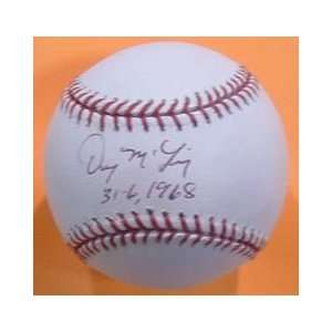  Denny Mclain Autographed Baseball W/31 6 Detroit Tigers 