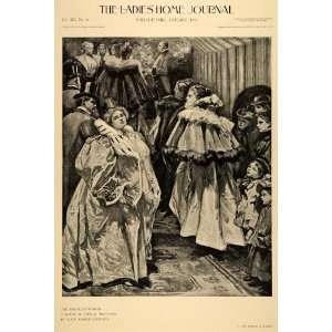  1897 Print American Victorian Women Fashion A. Stephens Dress 