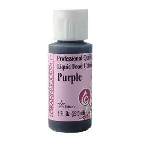 Liquid Food Coloring Purple, 1 oz bottle + hard candies  