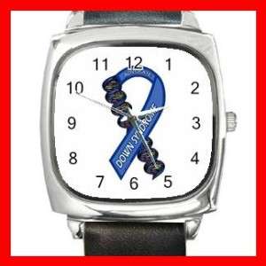 DOWN SYNDROME AWARENESS HEALTH Square Metal Wrist Watch  