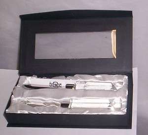 Piece Lexington Oleg Cassini Crystal Spreader Knife Set Signed MIB 
