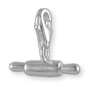  MELINA Charms clip on pendant rolling pin sterling silver 