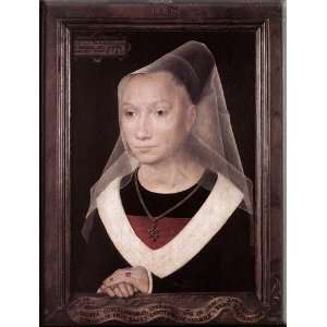   Young Woman 12x16 Streched Canvas Art by Memling, Hans