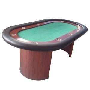   84 Racetrack Poker Table with Semi circle Wood Legs