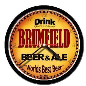  BRUMFIELD beer and ale cerveza wall clock 