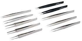   of popular Swiss precision tweezers. This is a really great set