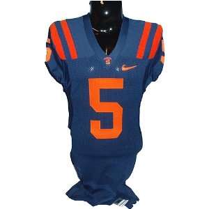  #5 Syracuse 2007 Game Used Navy Football Jersey Sports 