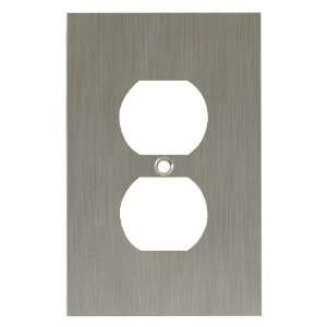   Brushed Nickel Plated Standard Duplex Receptacle Wall Plate 64930