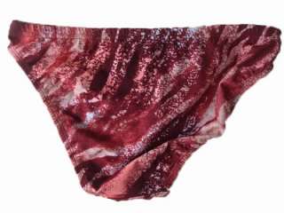JANTZEN Mens Lycra Brief Bikini Swimsuit Burgundy Red  
