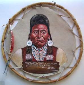 Chief Joseph Nez Perce Original Painting by I. Bracken  