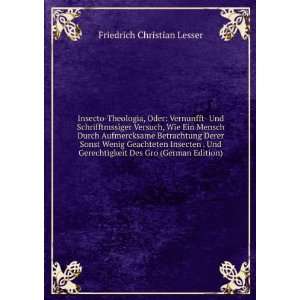   Des Gro (German Edition) Friedrich Christian Lesser Books
