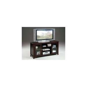 Jeffery 60 TV Console with Narrow Reed Glass Front Doors in 