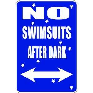 Misc38) No Swimsuits Swimming Pool Hot Tub Humorous Novelty Parking 