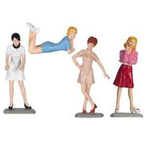  Sixties Sweeties Figurines for 1/24 Scale Cars  Set of 4 