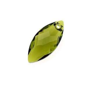  Swarovski Crystal #6110 30 x 14mm Navette Pendant Olivine 