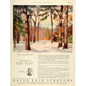  1920 Ad Davey Tree Expert John Davey Oil Painting Thomas A 