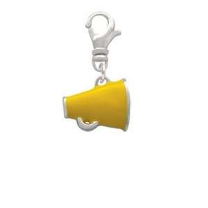  Small Yellow Megaphone Clip On Charm Arts, Crafts 