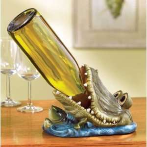  Crocodile Wine Bottle Holder #37998