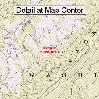  USGS Topographic Quadrangle Map   Burnsville, Virginia 