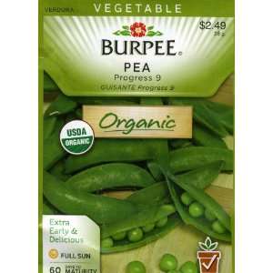  Burpee 60495 Organic Pea Progress 9 Seed Packet Patio 