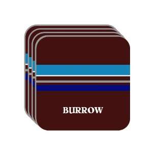 Personal Name Gift   BURROW Set of 4 Mini Mousepad Coasters (blue 