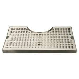 Surface Mount Drip Tray with Cutout No Drain Stainless (Low Flat Rate 