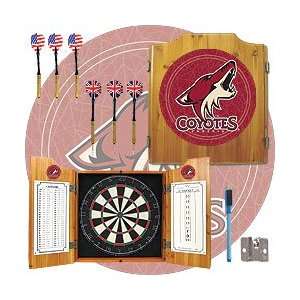   Phoenix Coyotes Dart Cabinet includes Darts and Board