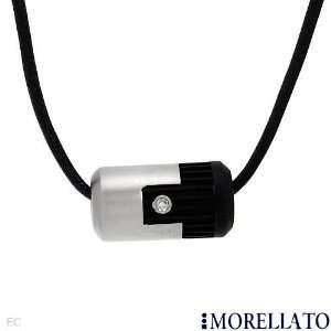 MORELLATO Rubber 0.01 CTW Accent Diamond Unisex Necklace. Length 16 in 