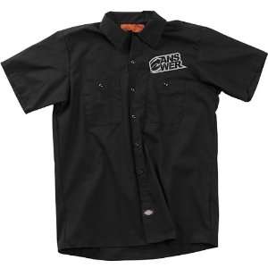  ANSWER STACKED BUTTON UP SHIRT BLACK 2XL Automotive