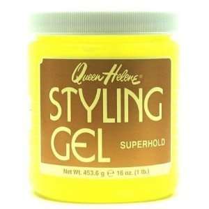  Queen Helene Gel Styling Super Hold Gel (Yellow) 1 Lb 