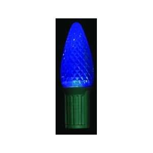  C9 Blue Faceted LED Replacement Bulbs  25 bulbs/box