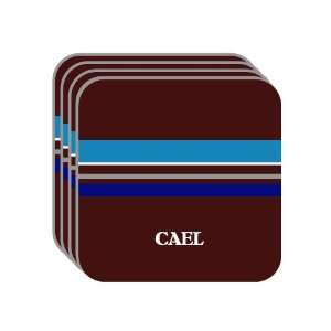 Personal Name Gift   CAEL Set of 4 Mini Mousepad Coasters (blue 