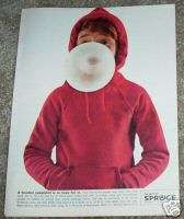 1961 Mayo Spruce Underwear sweatshirt bubble gum boy AD  