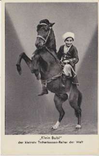 VINTAGE CIRCUS PONY CHILD BOY HORSE POSTCARD KLEIN BUBI  
