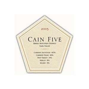  Cain Vineyard & Winery Cain Five 2005 375ML Grocery 